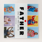 パパギフト6写真コラージュ父の日ギフト ジグソーパズル (横)