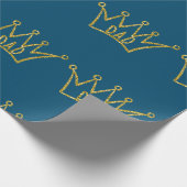 パパクラウンファーザーズデイグリッターラッピング紙 ラッピングペーパー (角)