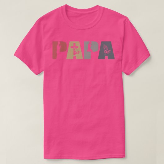 パパクリスチャンの父の日のギフトイエス Tシャツ (デザイン正面)