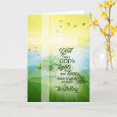 パパクリスチャン神の光と愛の誕生日のために カード (黄色い花)