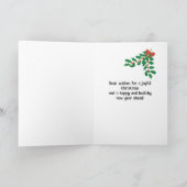 パパクリスマスジョイHollyとMistletoe カード (内部)