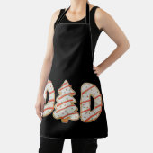 パパクリスマスツリーケーキマッチングファミリーホリデー エプロン (インサイチュ)