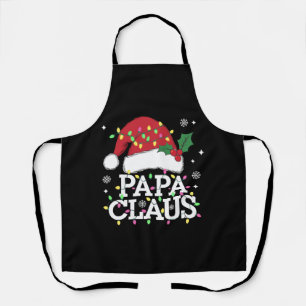 パパクロースのクリスマスイルミネーションのパジャマのファミリーマッチング エプロン