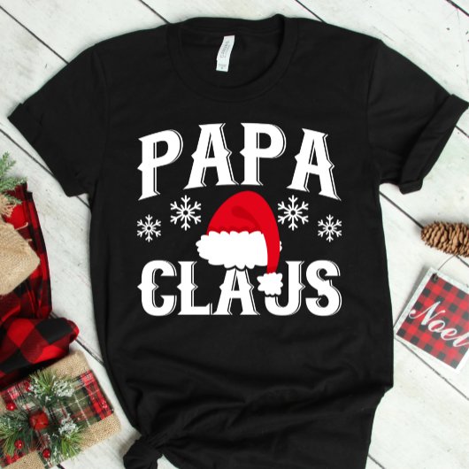 パパクロースのクリスマスサンタ帽子 Tシャツ