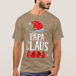 パパクロースクリスマスパジャマファミリーマッチングクリスマス Tシャツ