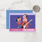 パパクールがハッピーファーザーの日にパーソナライズ ノートカード (正面/裏面インサイチュ)