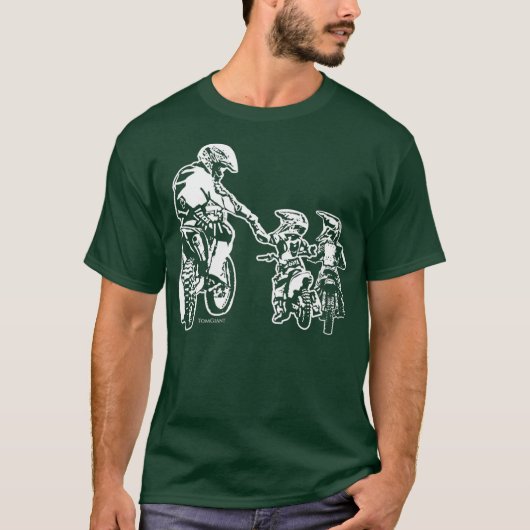 パパクールダートバイクライダーモトクロスメンユース Tシャツ (正面)