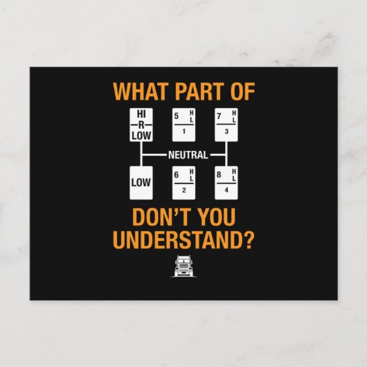 パパグランドパトラック運転手トラック運転手シフトギア何 ポストカード (正面)