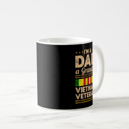 パパグランドパベトナム退役軍人ヴィンテージメンズギフト コーヒーマグカップ (正面右)