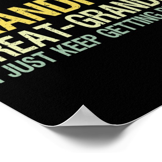 パパグランドパ素晴らしグランドパおもしろいファーザーズデイグランドプ ポスター (角)