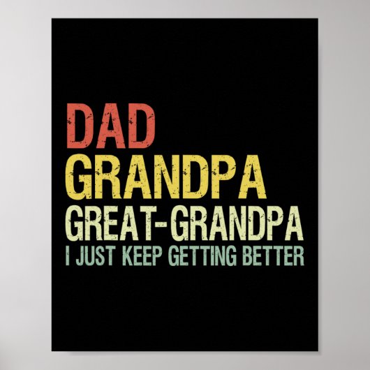 パパグランドパ素晴らしグランドパおもしろいファーザーズデイグランドプ ポスター (正面)