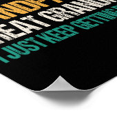 パパグランドパ素晴らしグランドパファーザーズデー素晴らしGr ポスター (角)