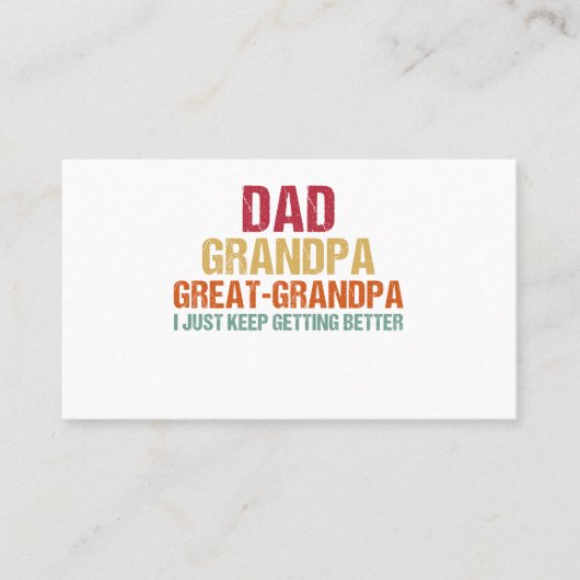 パパグランドパ素晴らしグランドパファーズデイ 名刺 (正面)