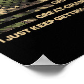 パパグランドパ素晴らしグランドパ迷彩柄フラッグファーザーズグランドプ ポスター (角)