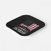 パパグランドパ退役軍人トランプ2024米国国旗 ペーパープレート (傾斜あり)