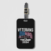 パパグランドパ退役軍人トランプ2024米国国旗 ラゲッジタグ (正面縦)