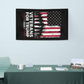 パパグランドパ退役軍人トランプ2024米国国旗 横断幕 (トレードショー)