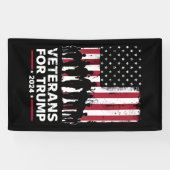 パパグランドパ退役軍人トランプ2024米国国旗 横断幕 (横)