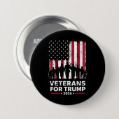 パパグランドパ退役軍人トランプ2024米国国旗 缶バッジ (正面&裏面)