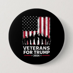 パパグランドパ退役軍人トランプ2024米国国旗 缶バッジ