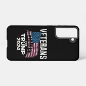 パパグランドパ退役軍人トランプ2024米国国旗 SAMSUNG GALAXYケース (裏面横)