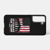 パパグランドパ退役軍人トランプ2024米国国旗 SAMSUNG GALAXYケース (裏面横)
