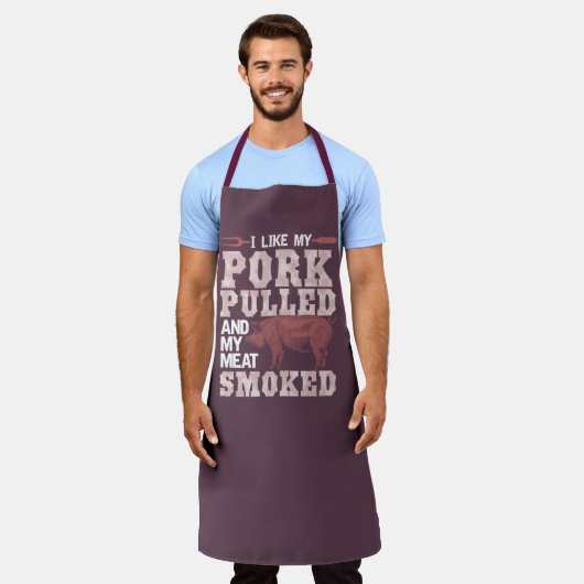 パパグリルお尻ラビングとマイポークプルピグ エプロン (着用した状態)