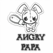 パパグ怒ログブードゥーバニーかわいい シール (正面)