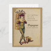 パパゲーノ　魔笛　CC0839　モーツァルト ポストカード (正面/裏面)