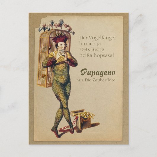 パパゲーノ　魔笛　CC0839　モーツァルト ポストカード (正面)
