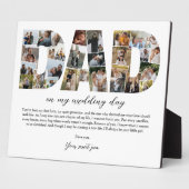 パパコラージュ私の結婚式の日父の贈り物のために フォトプラーク (側面)