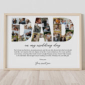 パパコラージュ私の結婚式の日父の贈り物のために ポスター