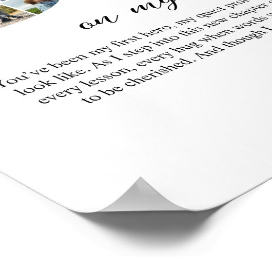 パパコラージュ私の結婚式の日父の贈り物のために ポスター (角)