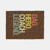 パパコーチパパヒーローコーチ凡例デザイン  フリースブランケット (正面(横))