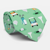 パパゴルファーのゴルフカート ネクタイ (ロール)