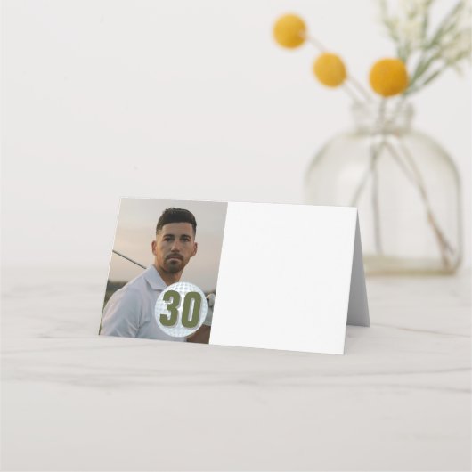 パパゴルフパーティーおもしろい折り畳み座席表 プレイスカード (正面)