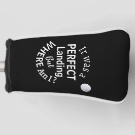 パパゴルフボおもしろいールユーモア白黒型カスタム ゴルフヘッドカバー