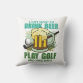 パパゴルフ及びビールホワイト装飾用クッション クッション (裏面)