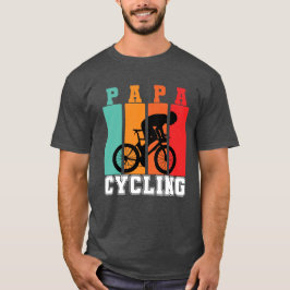 パパサイクリングパパ自転車ラバーバイサイクカッコいいリング Tシャツ