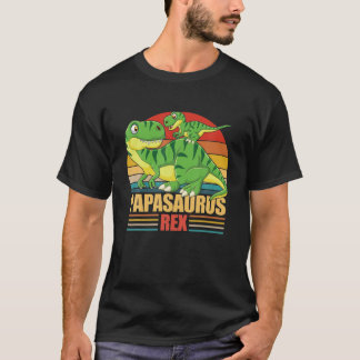 パパサウルスギフトTレックスパパサウルス恐竜メンズパパ Tシャツ