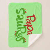 パパサウルスグラフィック シェルパブランケット (正面)