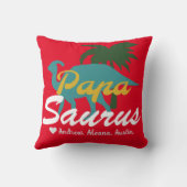 パパサウルスシンプルシックネームパーソナライズされたカスタム クッション (裏面)