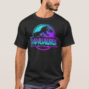 パパサウルス恐竜ティーレックス父の日パパ Tシャツ