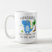 パパサウルス通常のパパのように15以上素晴らし コーヒーマグカップ (左)