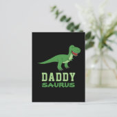 パパサウルス 恐竜 T-Rex ディノパパ 父の日 ポストカード (スタンド正面)