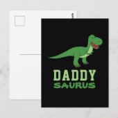 パパサウルス 恐竜 T-Rex ディノパパ 父の日 ポストカード (正面/裏面)