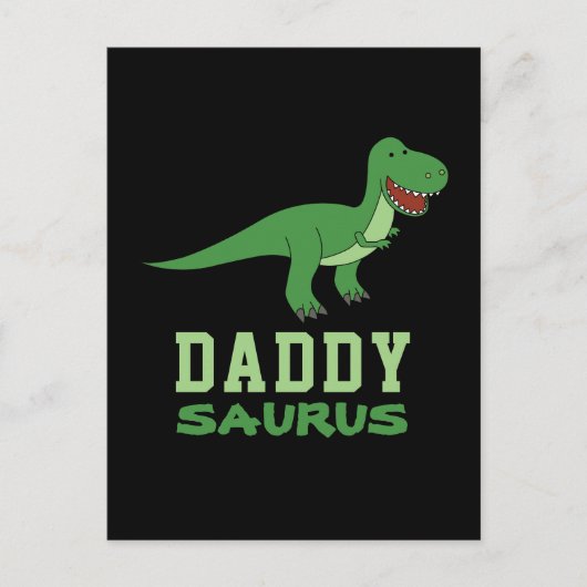 パパサウルス 恐竜 T-Rex ディノパパ 父の日 ポストカード (正面)
