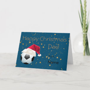 パパサッカースポーツクリスマスパーソナライズされた シーズンカード