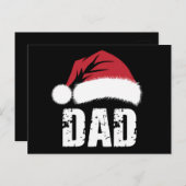 パパサンタクリスマスファミリーマッチングパジャマスパパ ポストカード (正面/裏面)