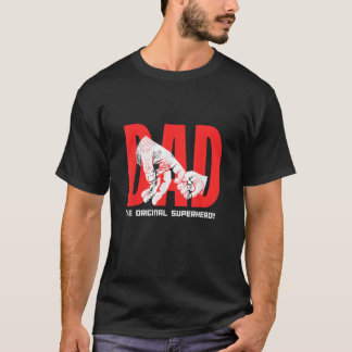 パパザオリジナルスーパーヒーロー父の日インスピレーション Tシャツ